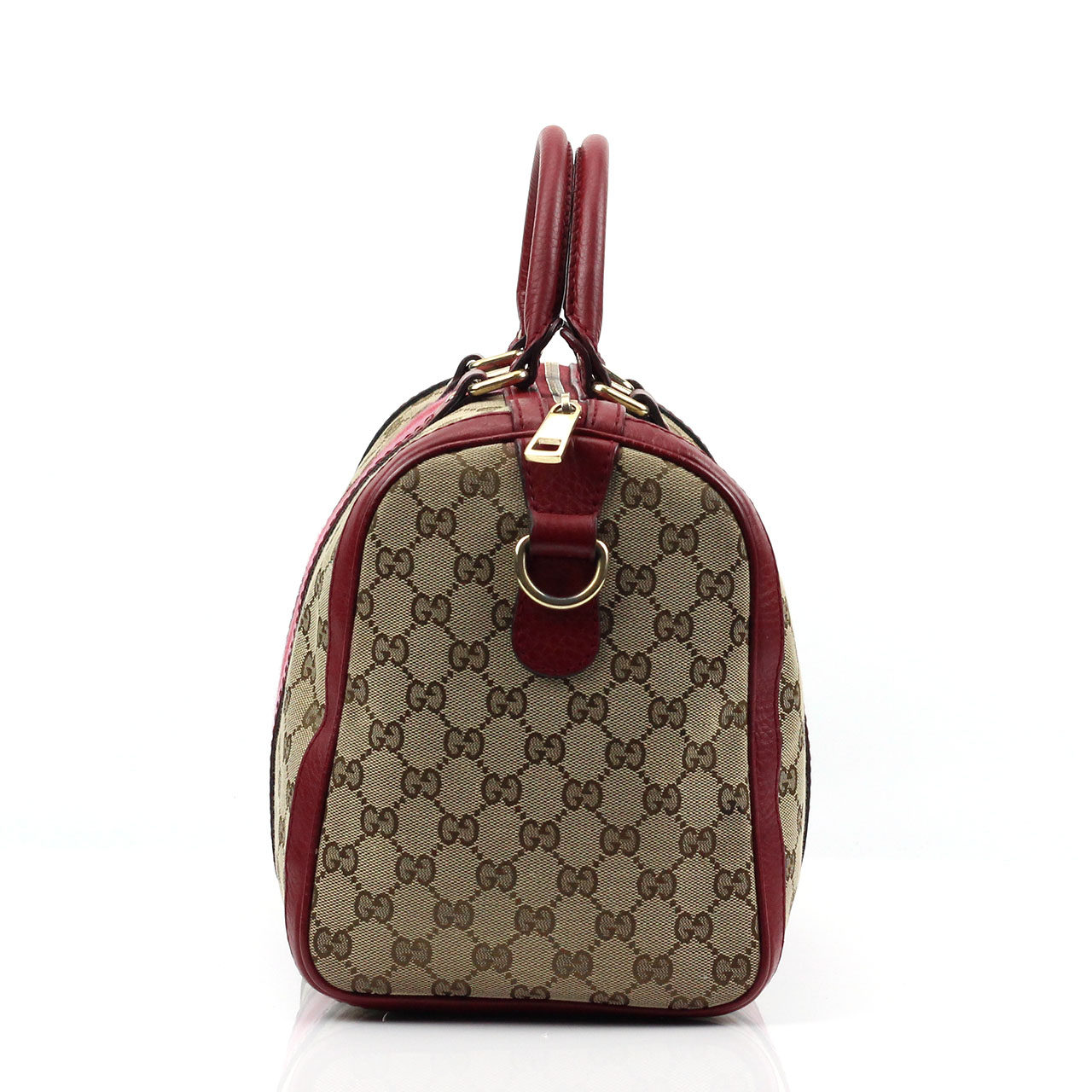 [9.5新]古驰gucci女士帆布手提肩背包圆筒包