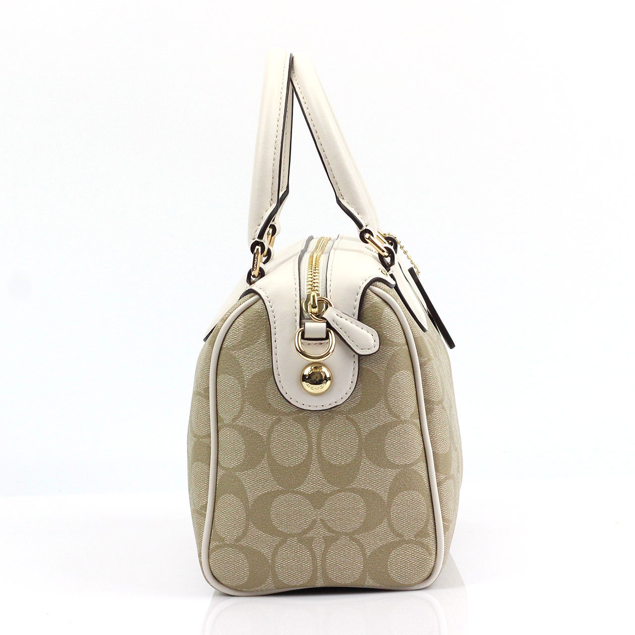 [9.9新]蔻驰coach女士涂层帆布手提肩背包圆筒包