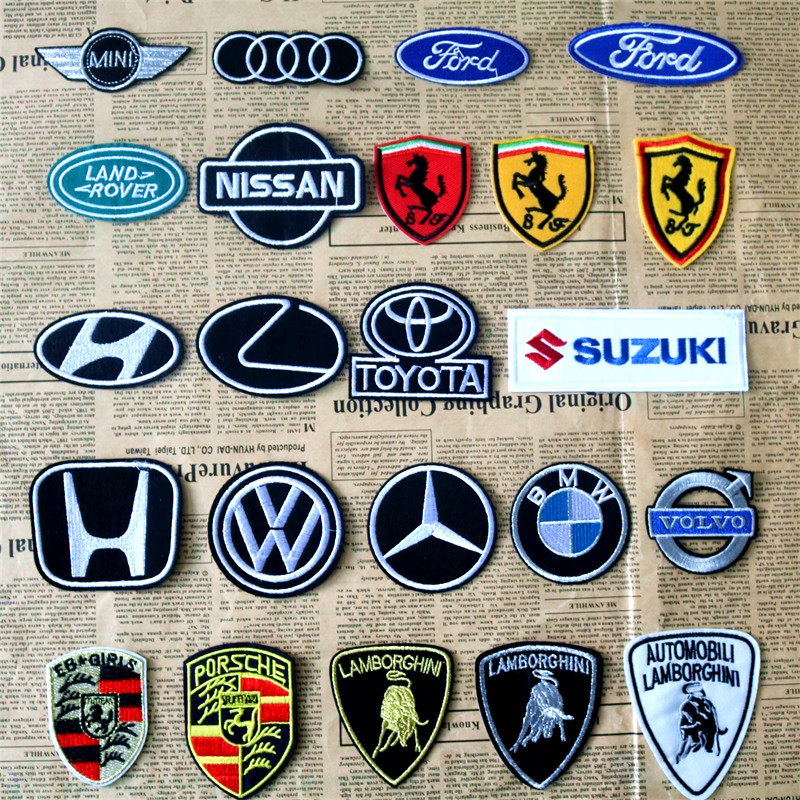 汽车标志徽章布贴衣服补丁贴布服装装饰贴刺绣贴花服装贴标手缝贴