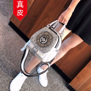 香港代购真皮高级感包包女2024新款洋气单肩斜挎包时尚背包双肩包