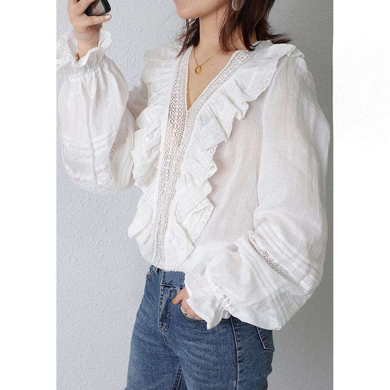 宫廷风衬衫女高端