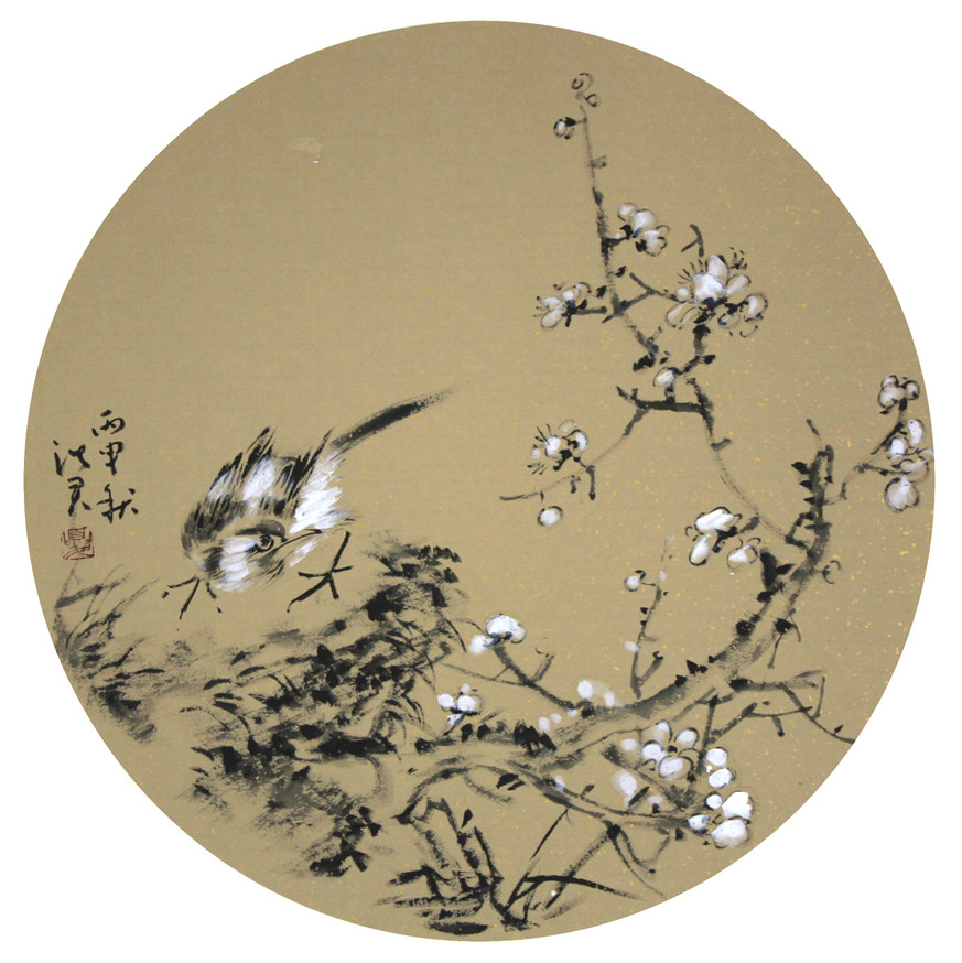 夏淑君《梅香图》当代花鸟画家