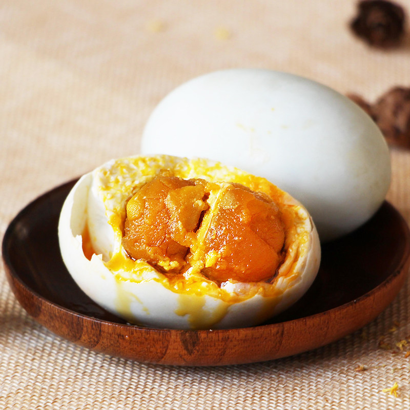 高邮双黄蛋高邮咸鸭蛋红心流油双黄咸鸭蛋6枚真空包装