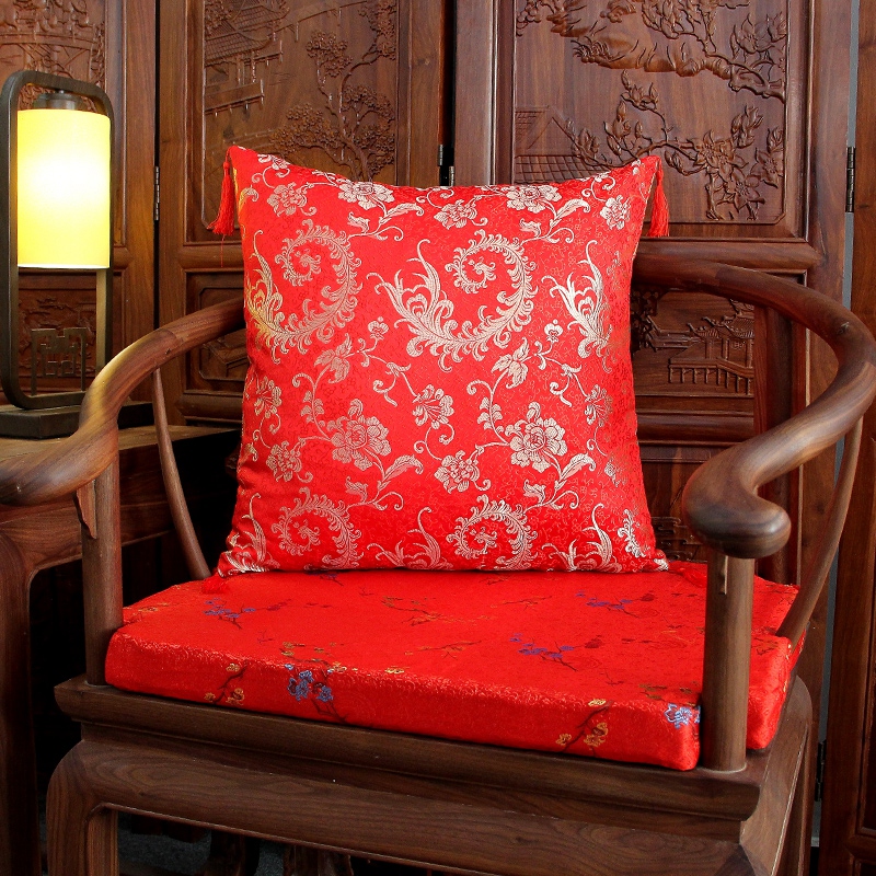 中式抱枕定制红木沙发抱枕新古典喜庆椅子腰枕含芯现代中国风靠枕