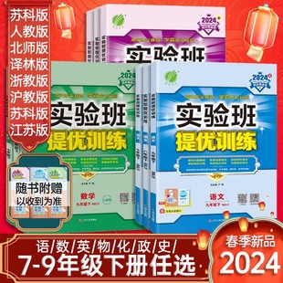 2024春实验班提优训练七年级八年级九年级下册语文数学英语物理化学生物科学人教北师初中课堂同步训练必刷题思维练习册一课一练