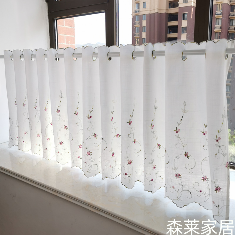 免打孔半截窗帘厨房纱帘短帘咖啡帘小窗帘短窗帘飘窗阳台遮光半帘|ruв категории домашний ткань, занавес, занавес и аксессуары, готовой занавес - от Buy2taobao.com для оказания профессиональной услуги покупки агента Taobao