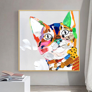 动物抽象油画图片