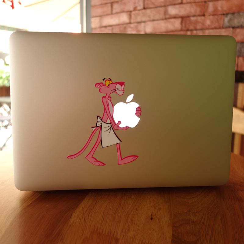 可爱粉红豹 Macbook 苹果专用贴纸新款pro/air适用其他机型局部贴