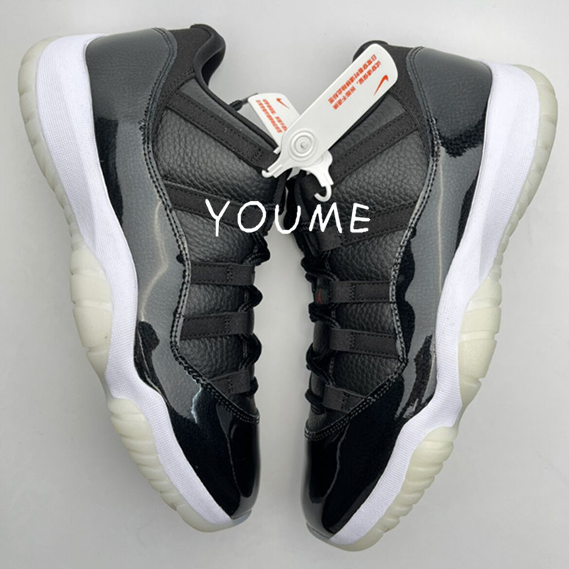 air jordan 11 low aj11大魔王黑白低帮男子休闲篮球鞋av2187-001