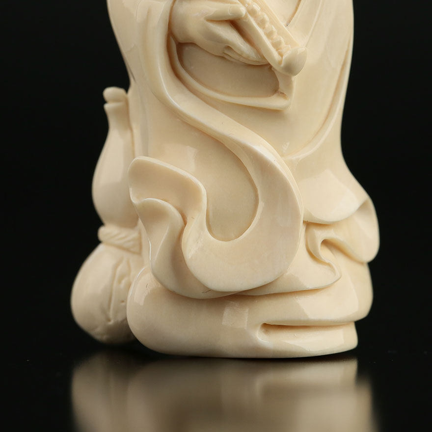 和平寺 猛犸象牙笑口常开弥勒佛像 佛法加持