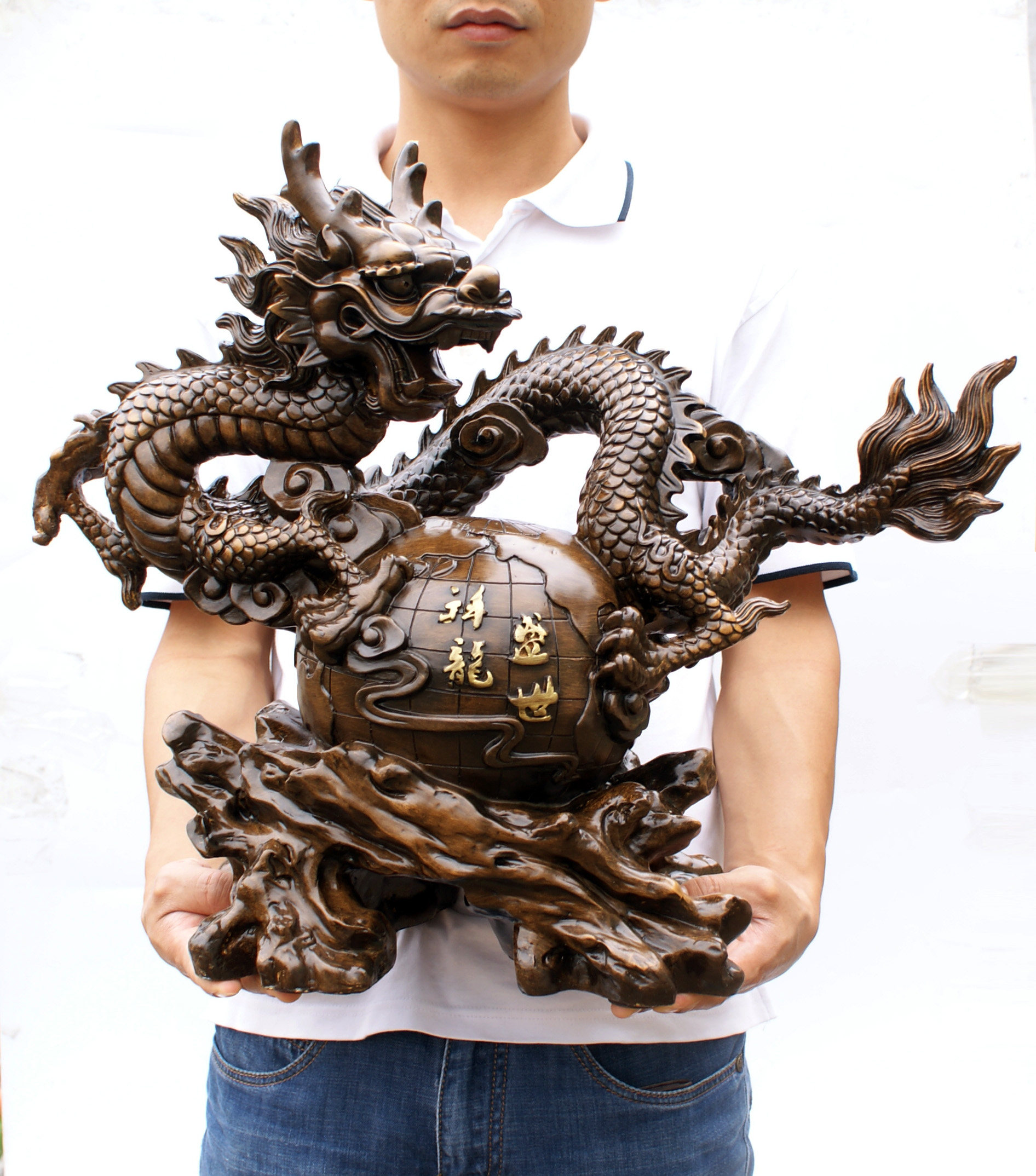 镇宅招财龙摆件家居客厅风水办公室桌工艺品装饰乔迁前台开业礼品