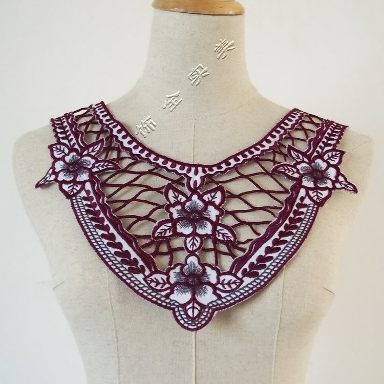 刺绣民族风领花花边贴领子衣领衣服装饰配件辅料手工diy