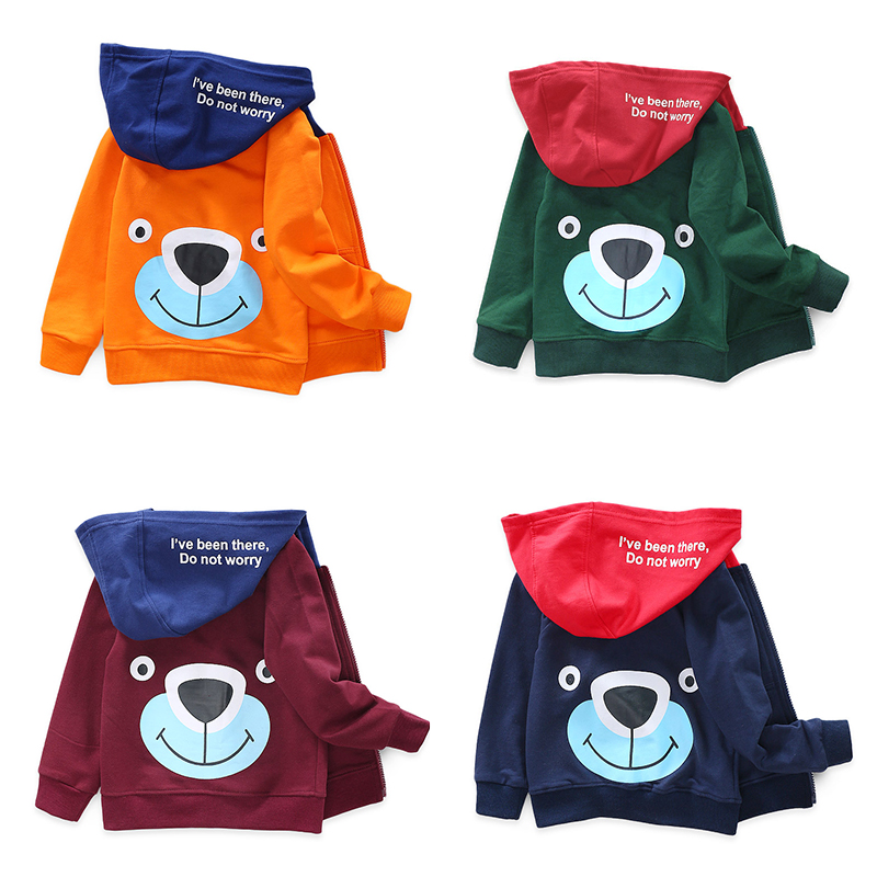Boy Hooded Cardigan 2021 spring and autumn new pattern Kids Zipper shirt coat baby Korean Edition Little Bear Hooded Cardiganin the Children/Baby/Family fitted , Coat/Jacket/Overcoat , Ordinary jacket  category - from Buy2taobao.com to provide professional Taobao agent buy service