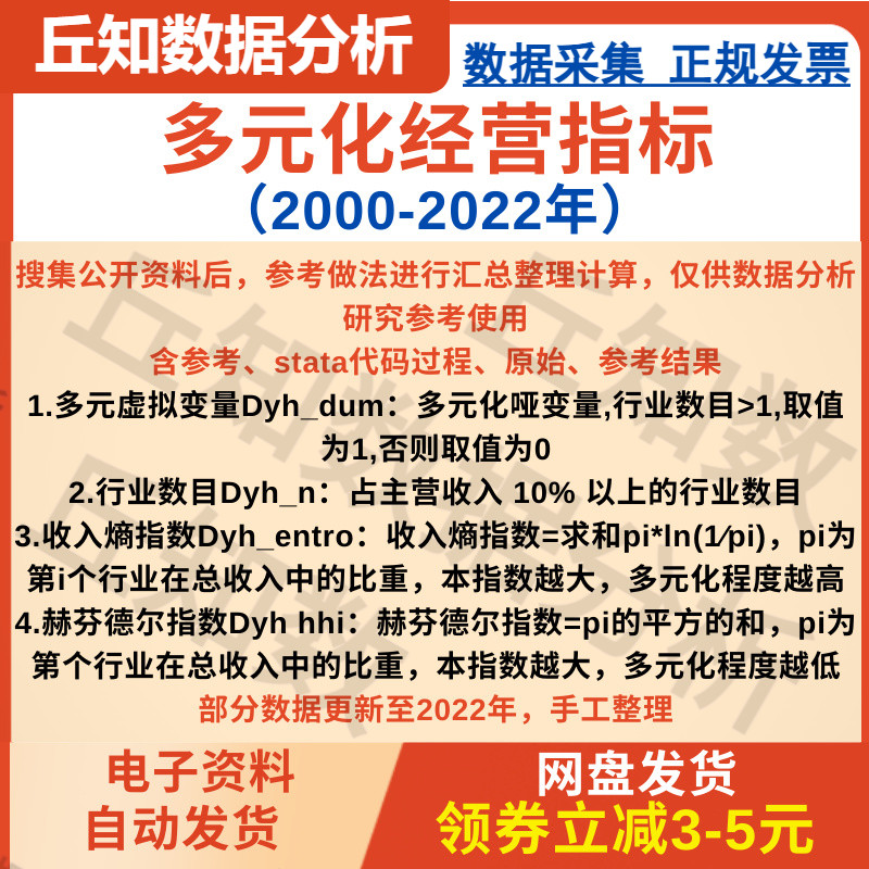 多元化经营指标2022-2000虚