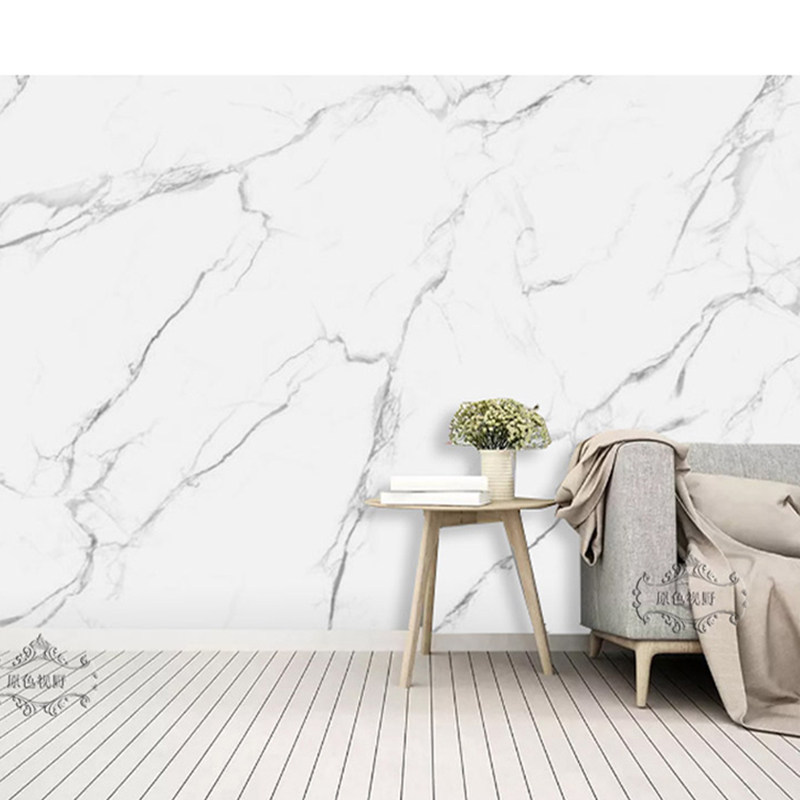 电视背景墙壁纸墙纸壁画 欧式_欧式爵士白色大理石图案壁画壁纸现代