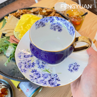 锋源陶瓷|大肚杯|咖啡杯套装欧式小奢华家用陶瓷下午茶杯送礼品