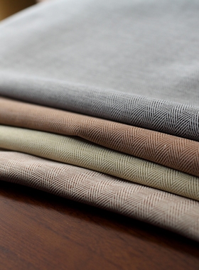 灰色米黄色日系莫兰迪色成品窗帘