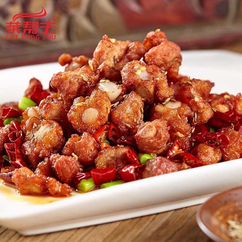 淘菜菜孜然小排380g小炒猪脆骨排骨软骨酒店餐饮半成品特色菜食材