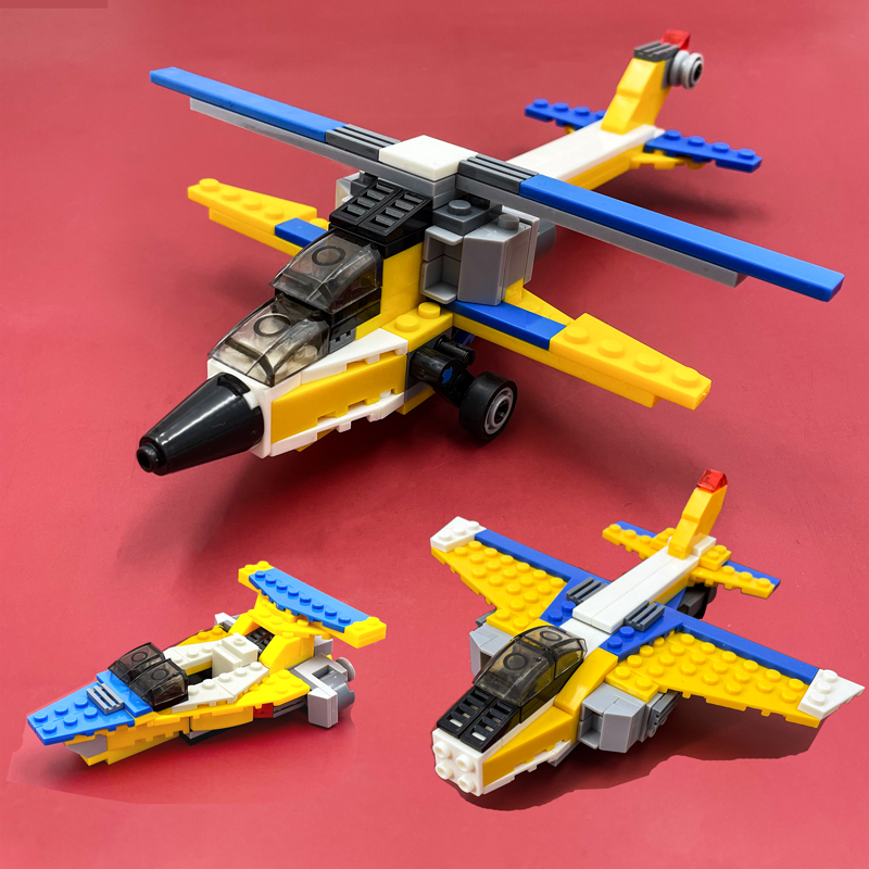 儿童益智积木拼装玩具男孩直升飞机系列简单入门轰炸机战斗机乐高