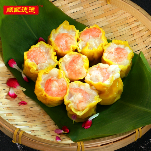 顺顺德德 冷冻虾仁烧卖240g 8粒/包*5 套餐港式早餐点心猪肉烧麦