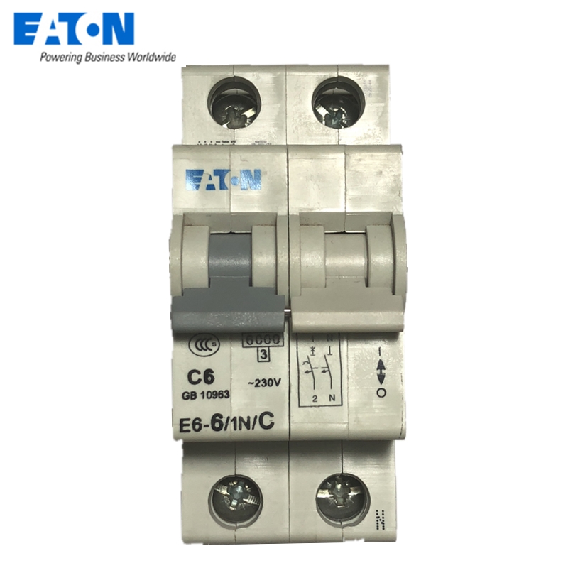 EATON 伊顿穆勒 低压断路器空气开关 E6-6/1N/C 2P 6A正品现货