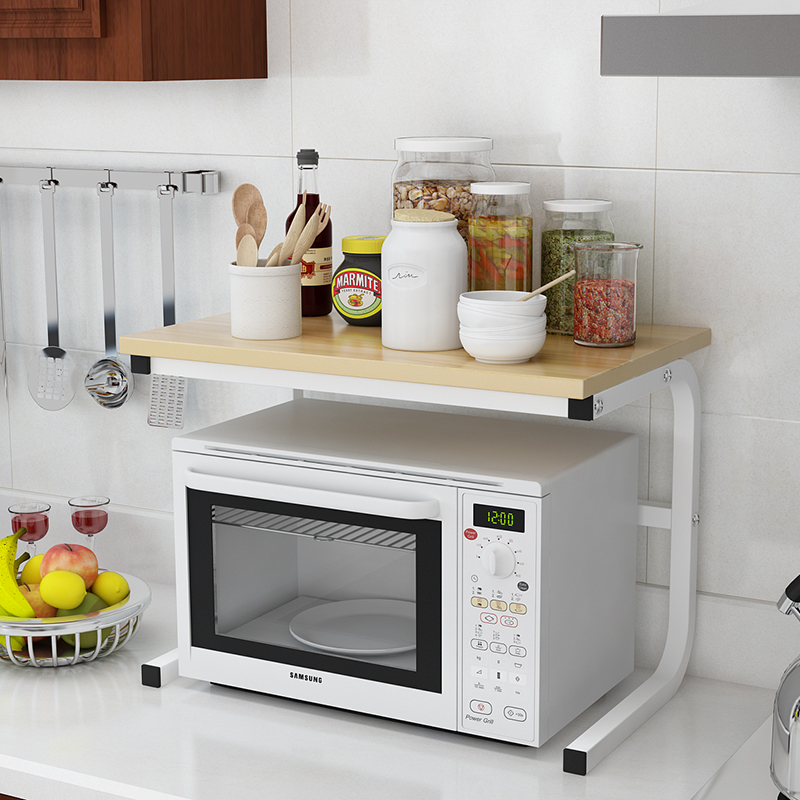 厨房置物架微波炉架子 双层烤箱架2层收纳架调料架厨房用品