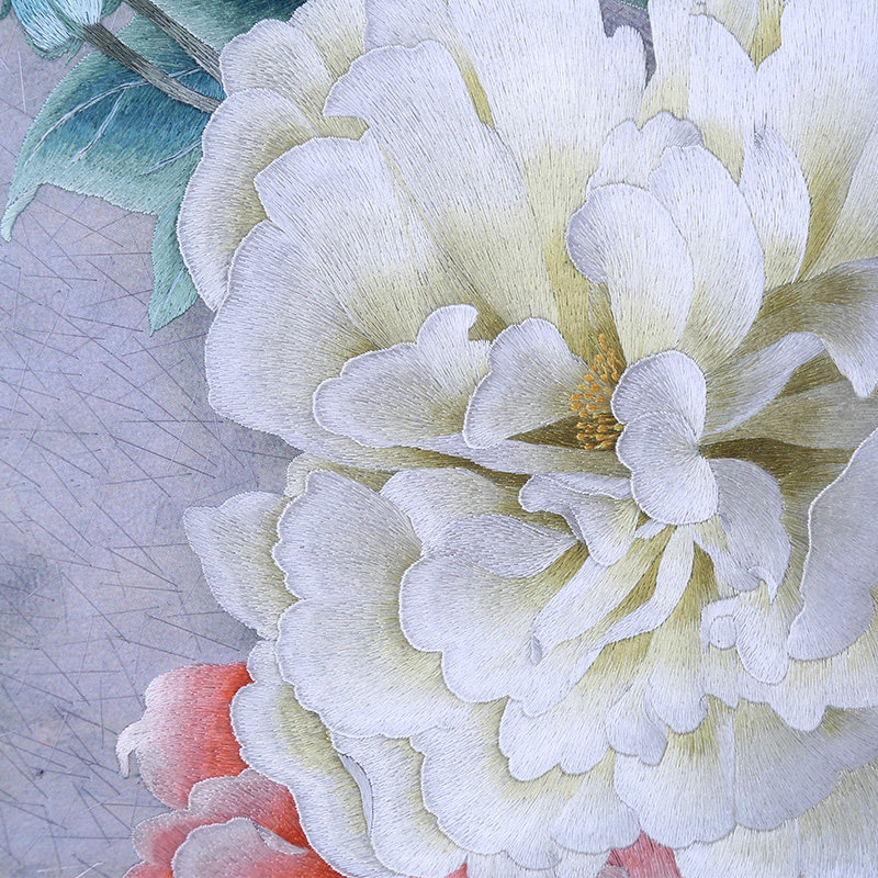 刺绣大师韩玉琴 汴绣芙蓉花