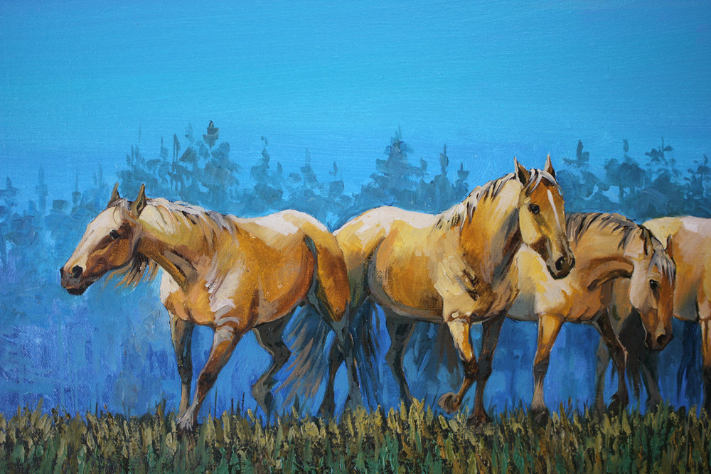 蒙赫卓勒原创蒙古油画专场  拍品详情 进入该拍品专场   起拍价: &