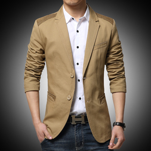 2018新款春季男式西服外套修生便装衣服外衣大码西装男纯棉上衣潮