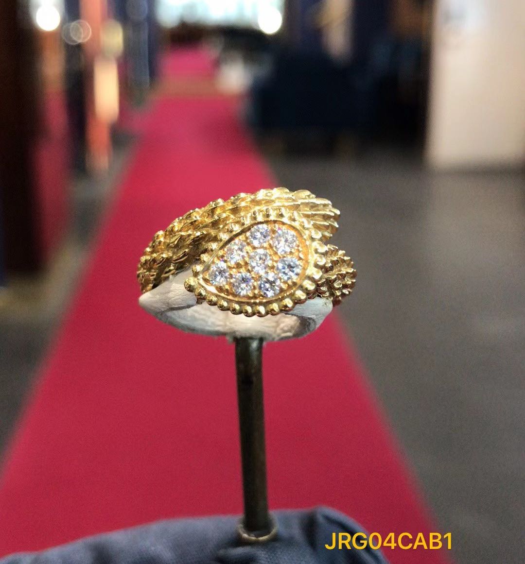 【代购】boucheron宝诗龙 单水滴蛇形黄金钻石戒指 小号jrg04cab1