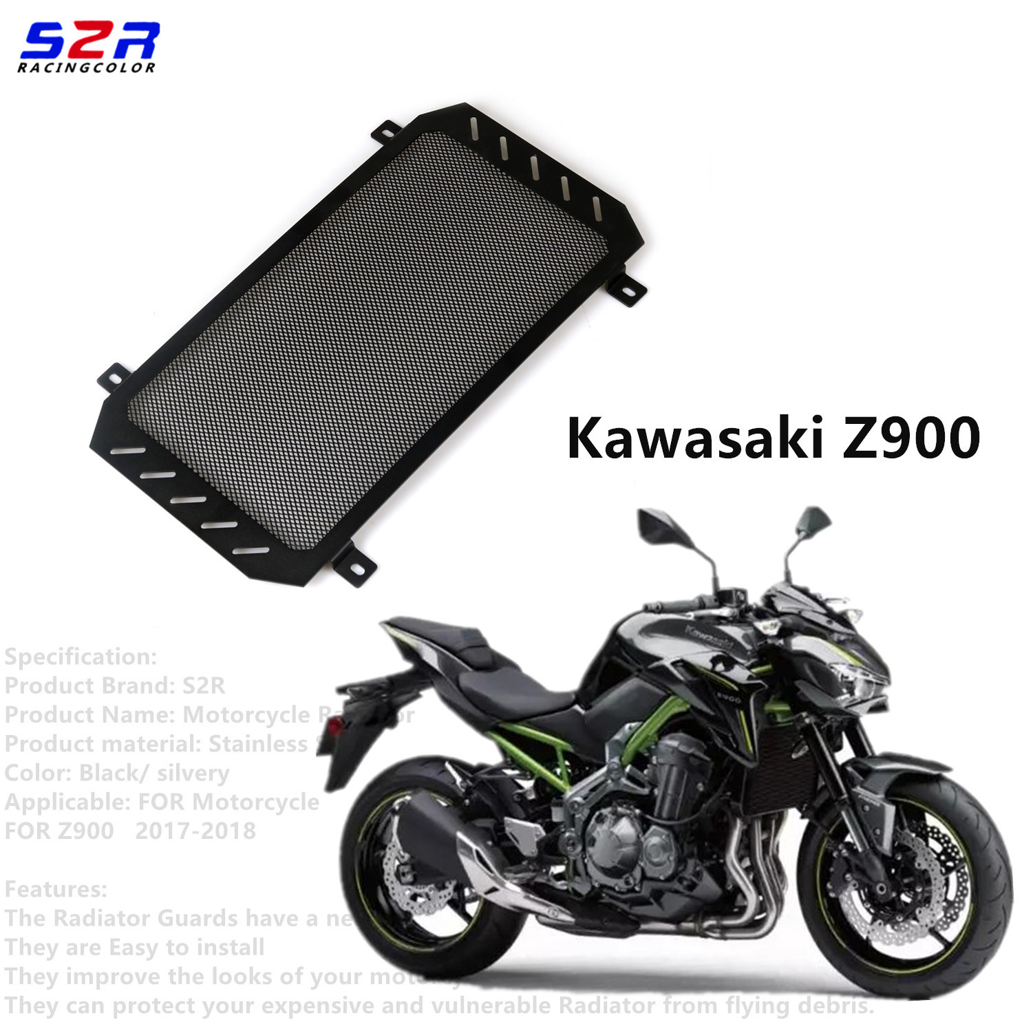 Kawasaki Motorcycle Tuning Parts Z900 water tank radiator Hoods 2017-2018 Stainless steel protectionin the Motorcycle/Equipment/Fitting , Motorcycle Maintenance decoration , Cap Accessories category - from Buy2taobao.com to provide professional Taobao agent buy service