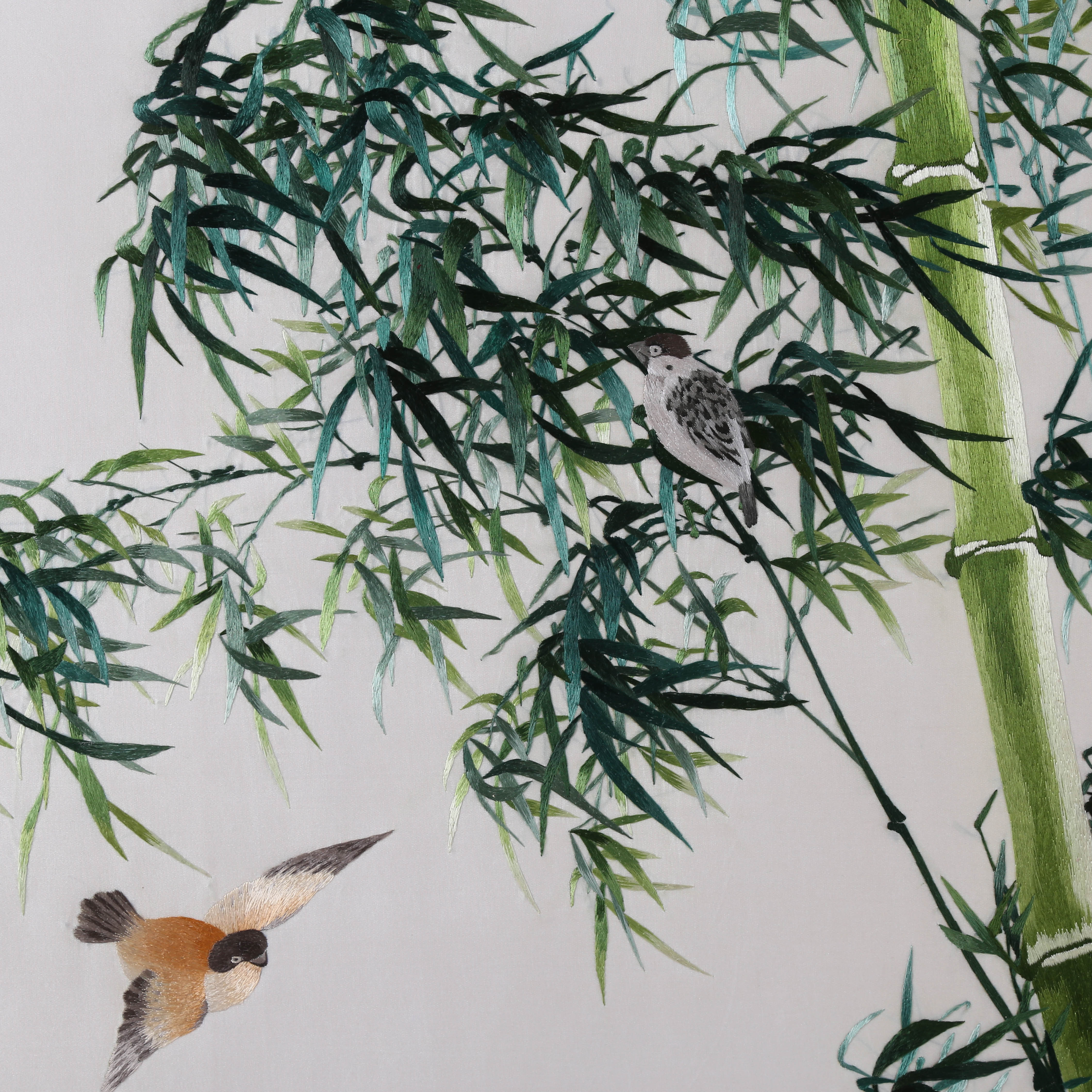 刺绣清风高节工艺大师侯玲玲汴绣作品