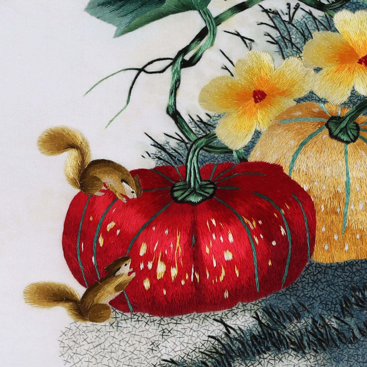 刺绣秋实图工艺大师侯玲玲汴绣作品