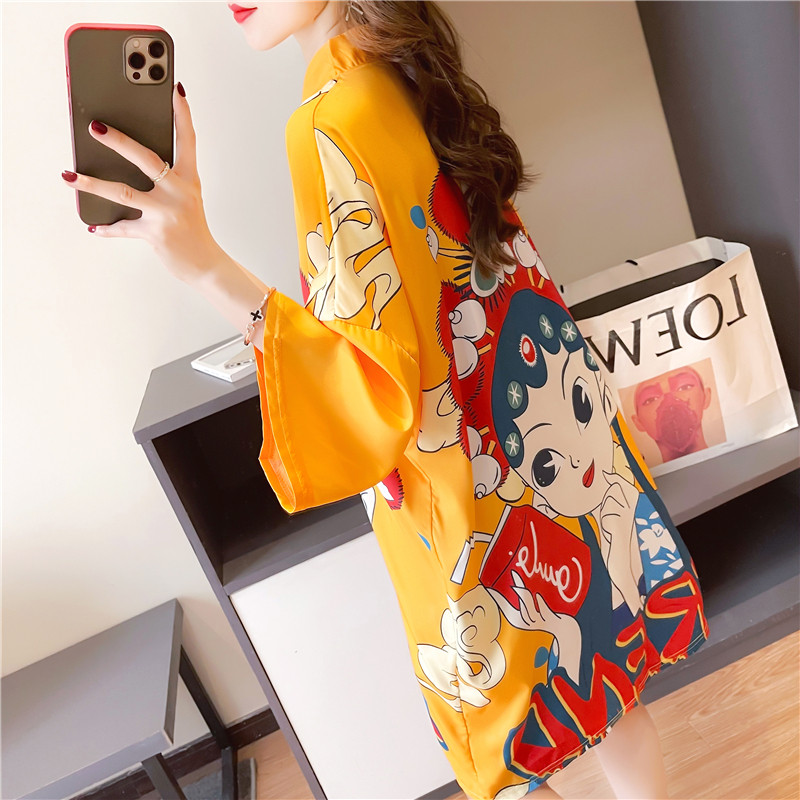 实拍实价冰丝 2021新款印花短袖T恤女韩版宽松短袖上衣