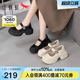 红蜻蜓厚底玛丽珍鞋2025夏季新款女鞋超火松糕黑色单鞋学院风皮鞋