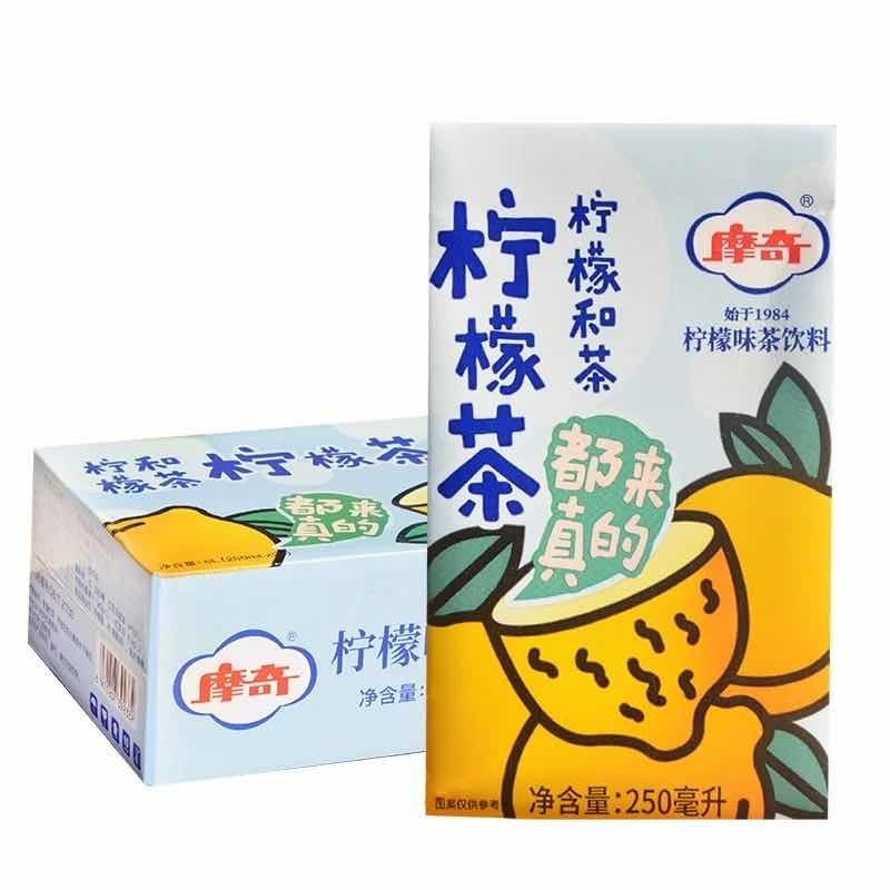 摩奇柠檬茶味饮料老北京网红果汁饮料250ml*24瓶整箱装 包邮