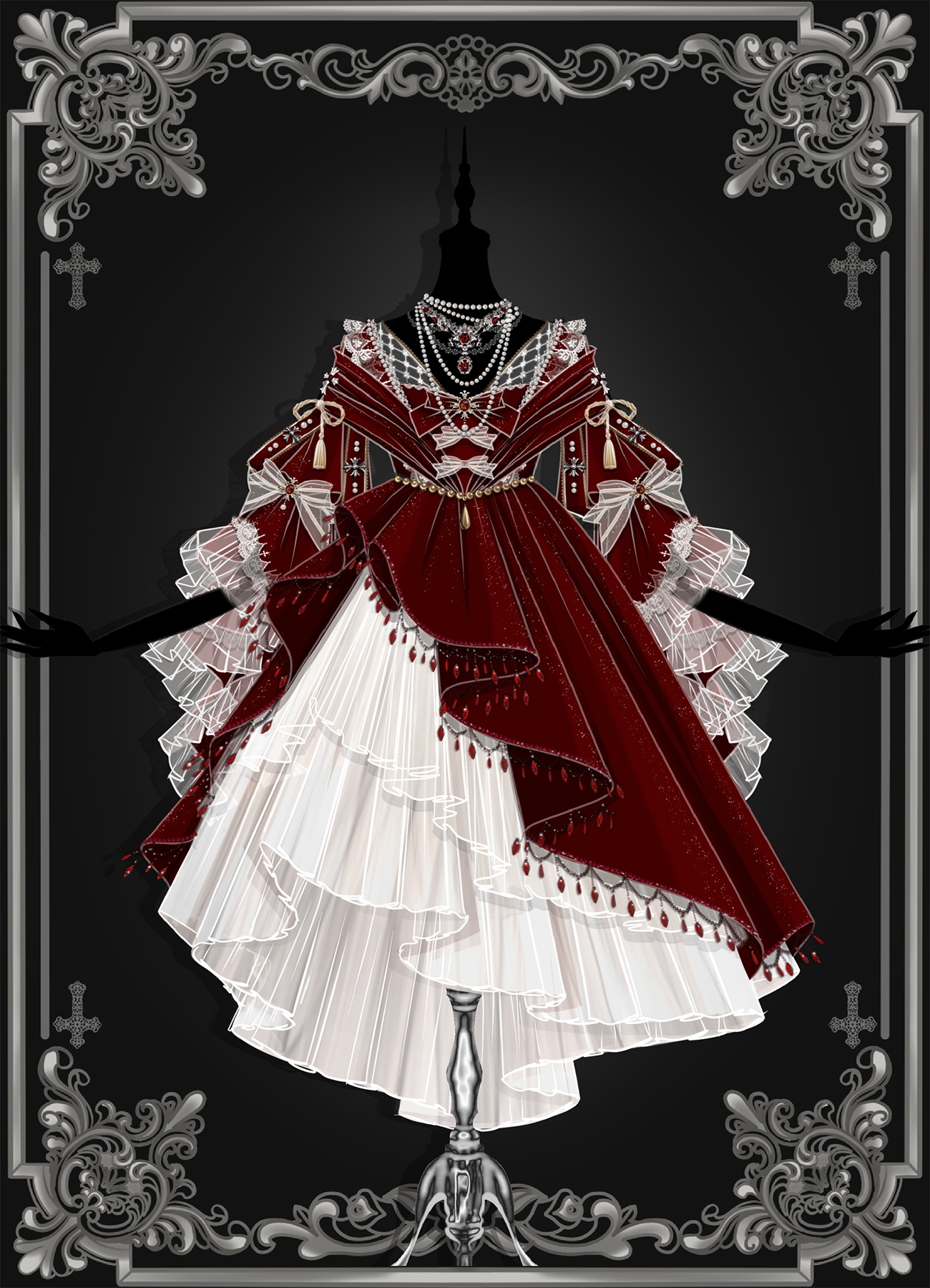 【意向金-玛格丽特】 华夏喵lolita原创设计古典宫廷风华丽款花嫁