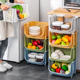 厨房置物架落地多层调料货架子家用叠加水果储物筐蔬菜零食收纳篮