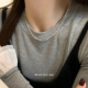 suzyacc kr镭射圆珠纯银项链女2025新款春夏气质小众可抽拉仙女链