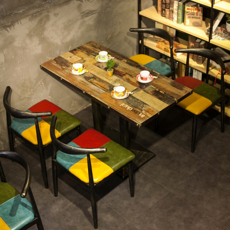 复古饭店酒吧主题餐厅桌椅麻辣烫奶茶店烤鱼特色火锅烧烤店椅组合在类目 商业/办公家具, 餐饮/烘焙家具, 餐台椅中 - 来自Buy2taobao.com提供专业的淘宝代购服务