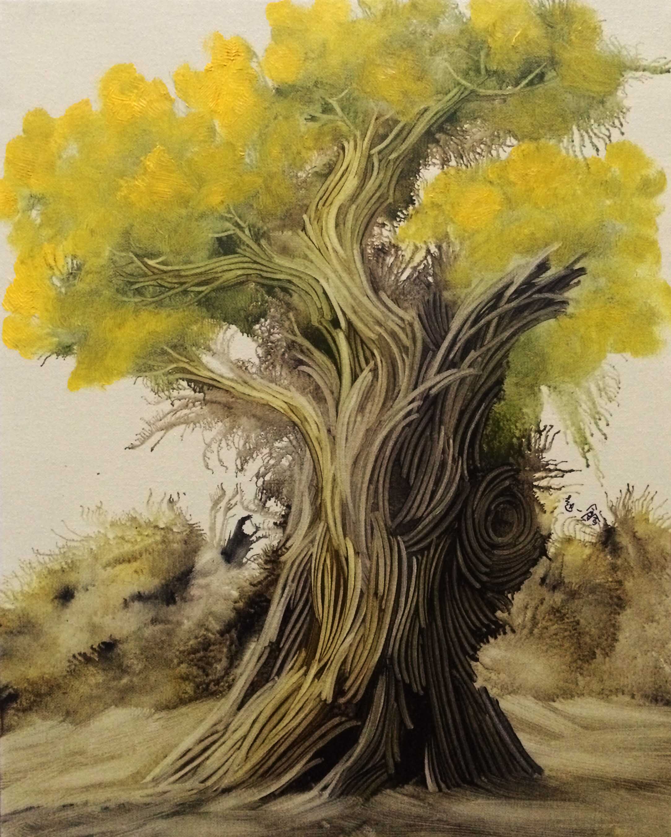 赵一鑫油画作品《胡杨系列》