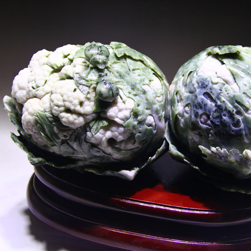 【源头好货-镇平】《花菜》独山玉摆件