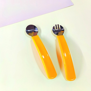 马库斯marcus叉勺婴儿童宝宝勺子学吃饭训练勺辅食勺短柄叉子餐具