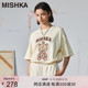 MISHKANYC美式潮牌复古夏季短袖T恤男士女士圆领宽松显瘦打底纯棉