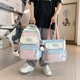 日系ins风小学生书包女初中生双肩包高中背包男大学生旅行电脑包