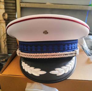 演出收藏消防大檐帽白色大檐帽消防员指挥员大檐帽