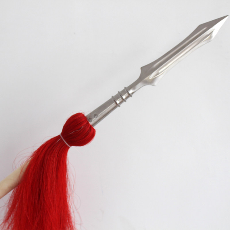 长枪红缨枪霸王枪不锈钢枪头白蜡棍长枪长矛防身 武器长兵器