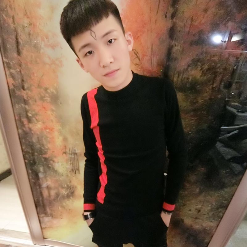 特价快手红人同款毛衣男_快手红人赵逸轩同款毛衣男潮学生个性韩版