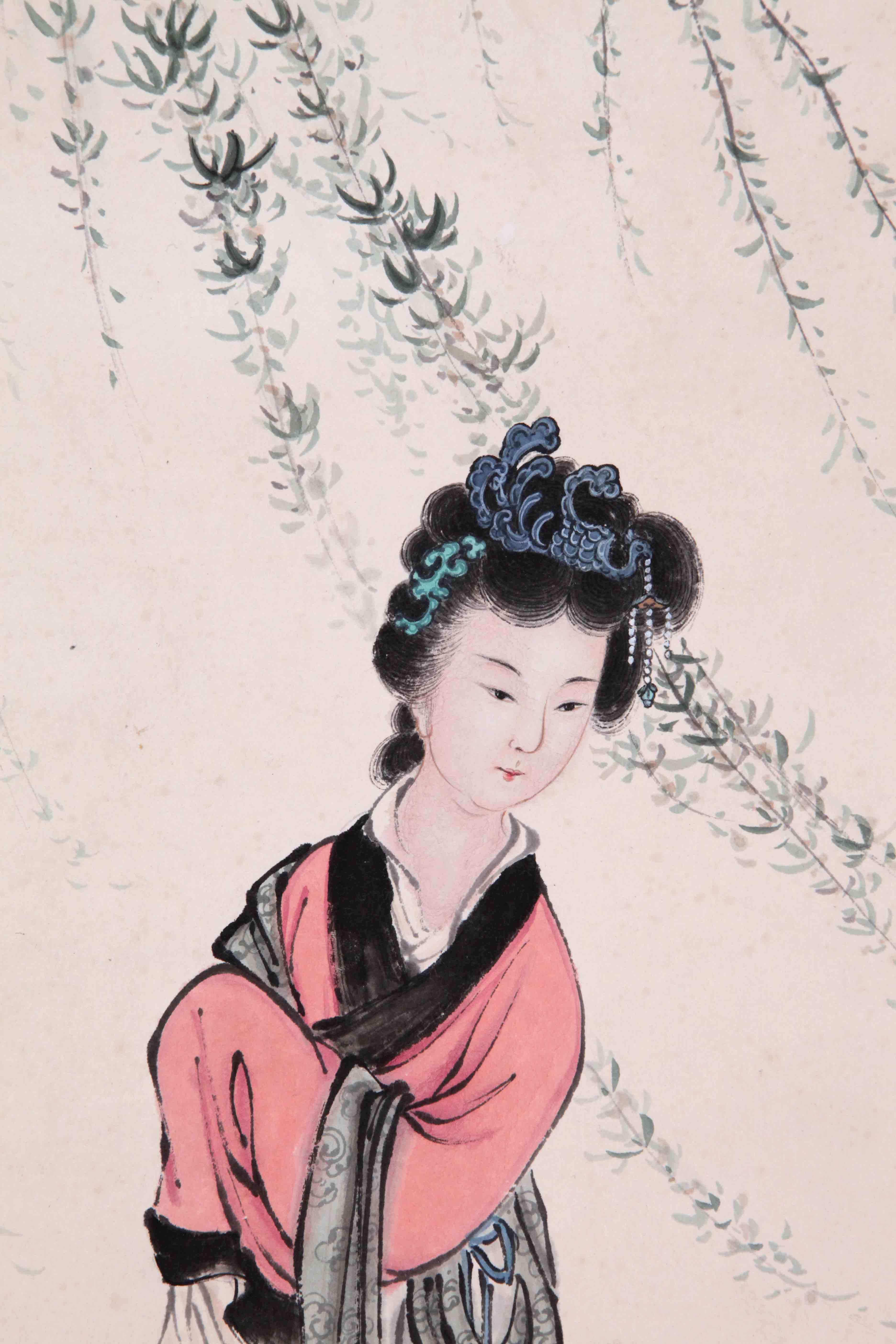 郑慕康 《执扇仕女》