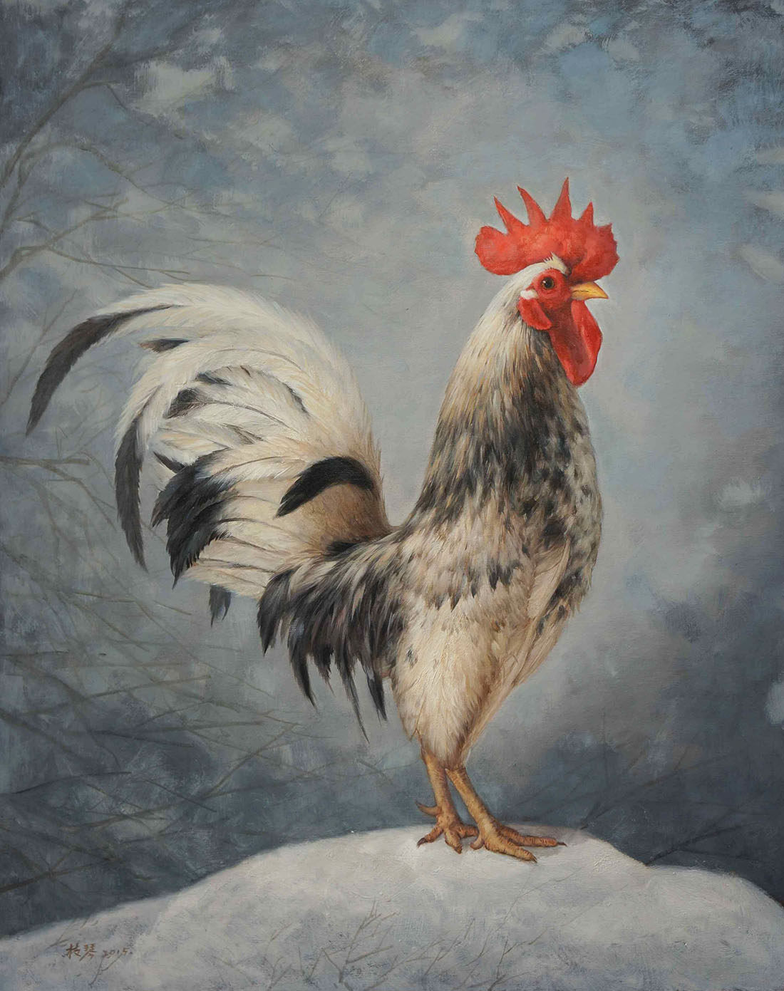 《吉》叶枝琴 布面油画